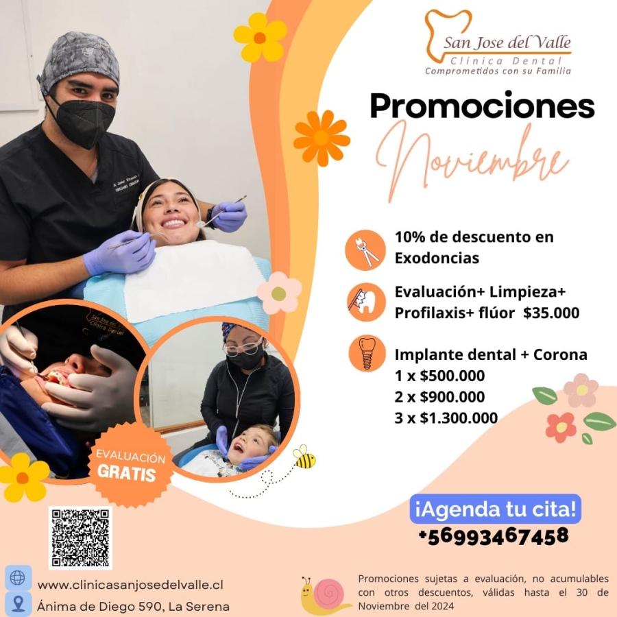 Promociones de Noviembre, Clínica Dental San José del Valle