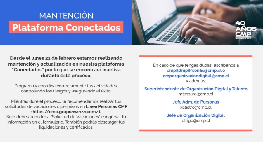 Mantención Plataforma Conectados